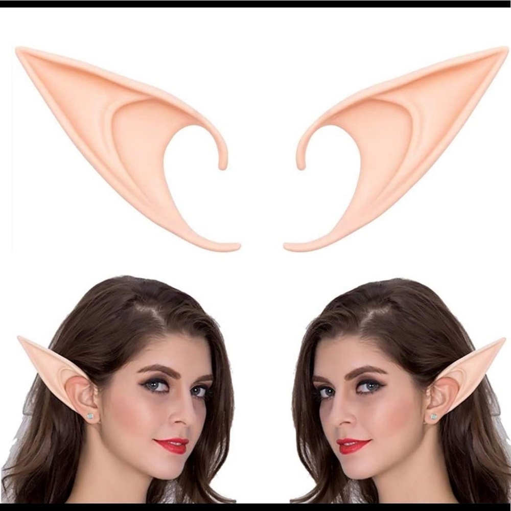New Halloween Costume Cosplay Fairy Pixie Elf Ears Long latex